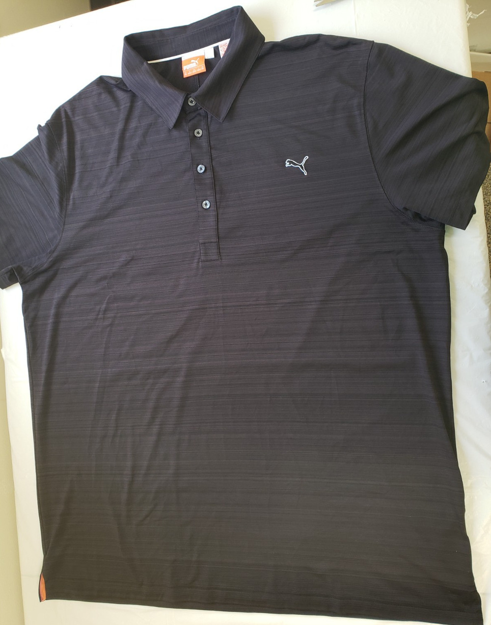 XXL Black Lightweight Stretch Golf Casual Puma Polo Shirt Mens